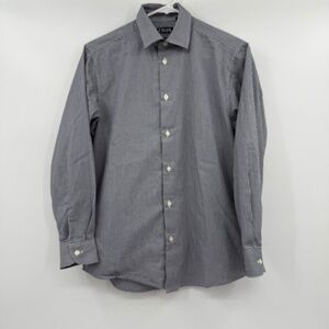 Chaps Shirt Youth Large Blue Check Button Up Long Sleeve Stretch Casual